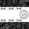 Antiqued Silver Plated Brass Bow Charms or Embellishments Charms - Set of Six - S-C203